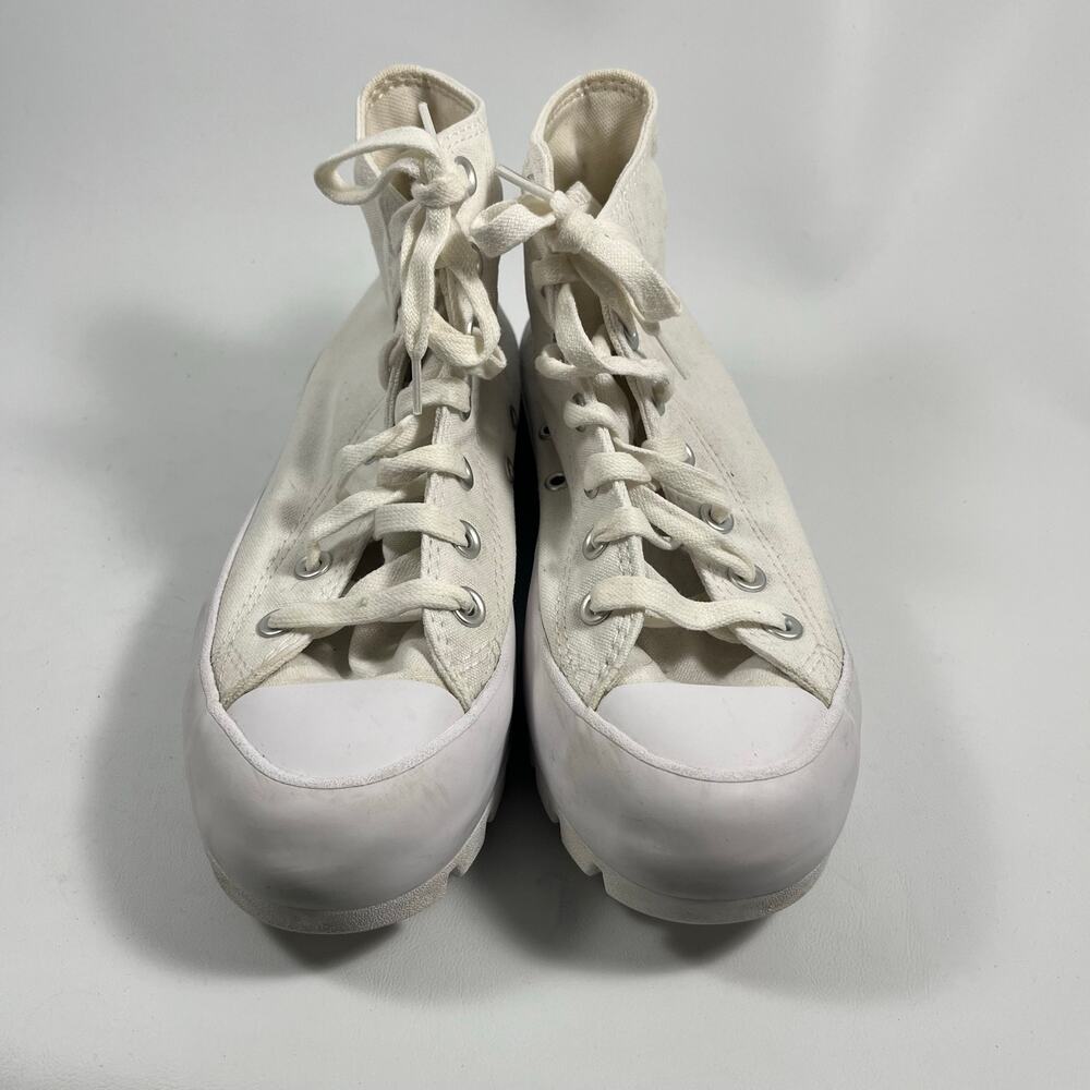 Converse Chuck Taylor Lugged High Top Sneakers 7 White Casual Classic Comfort - Picture 6 of 7